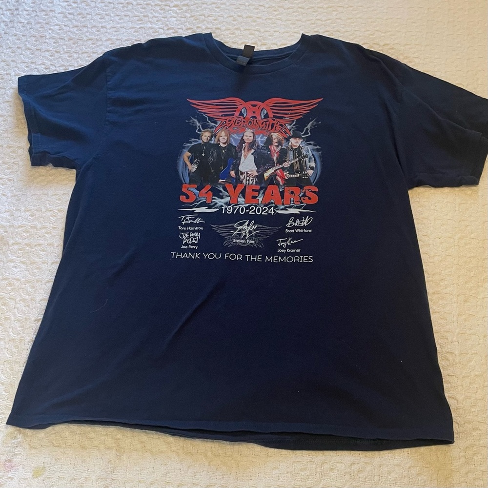 Aerosmith Navy‎ Blue 54 Years Graphic Tee